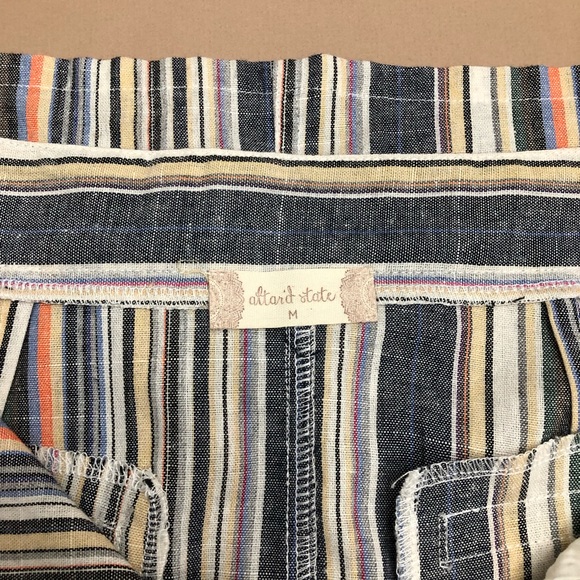 Altar’d State Striped Button A Line Skirt - Picture 5 of 13